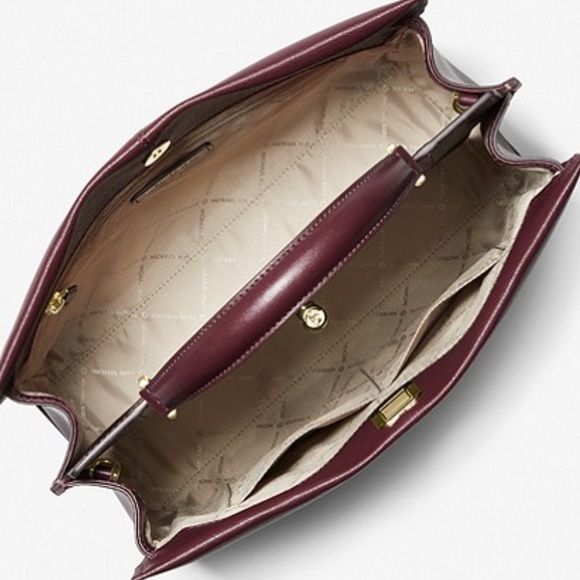 MICHAEL KORS PENELOPE LARGE TOP HANDLE MERLOT MULTI COLOR - Picture 9 of 16